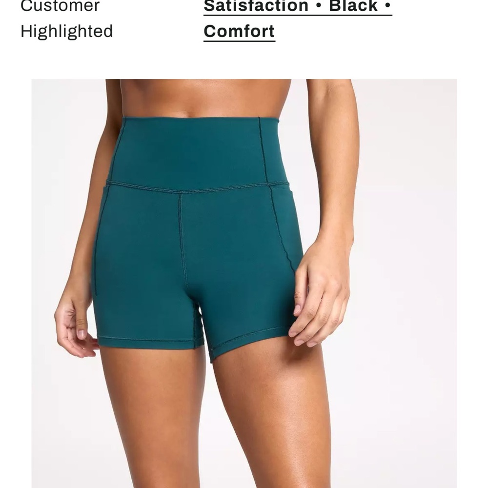 Calia Sea Green High-Waisted Biker Shorts
